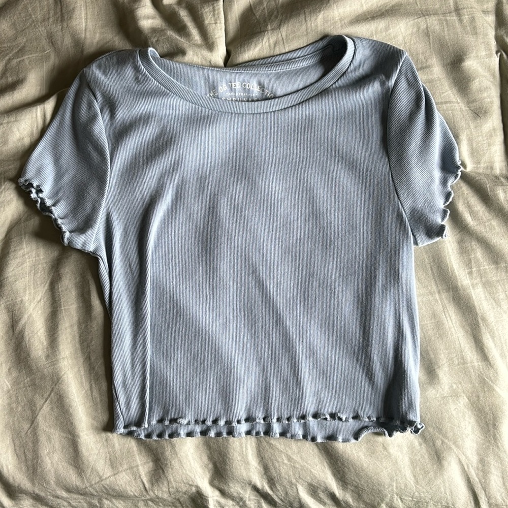 Aeropostale shrunken tee grecian blue